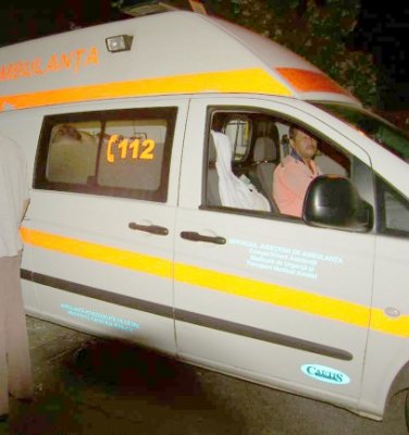 A vrut să evite un câine şi s-a răsturnat cu maşina